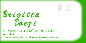 brigitta doczi business card